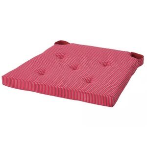 IKEA JUSTINA Chair Pad, Red Gray/Stripe Pattern, 17/14x16x2" (805.871.53) NEW